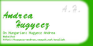 andrea hugyecz business card